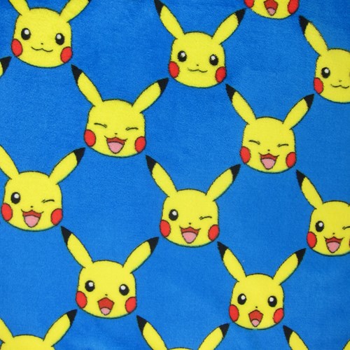 Pikachu in Royal Micro Velvet Fleece