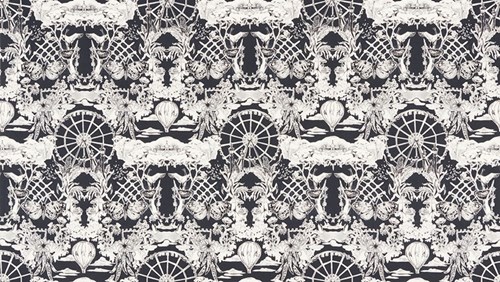Modern Toile in Charcoal