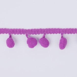 Pom Fringe Trim in Lavender One Yard