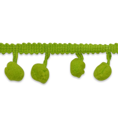 Pom Fringe Trim in Lime One Yard