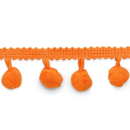 Orange Pom Pom Trim 12 yards