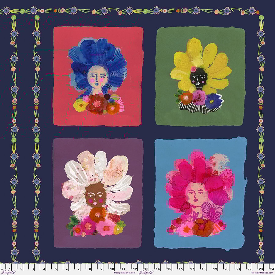 Pompadours Panel | Carolyn Gavin | 24" x WOF - Pink