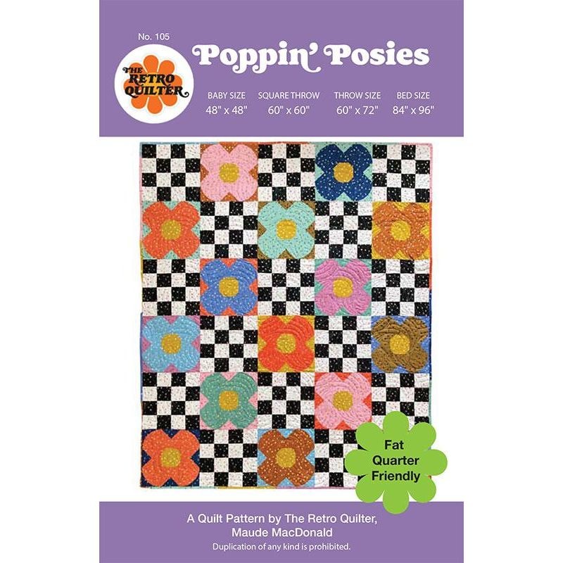 Poppin' Posies Quilt Pattern | The Retro Quilter