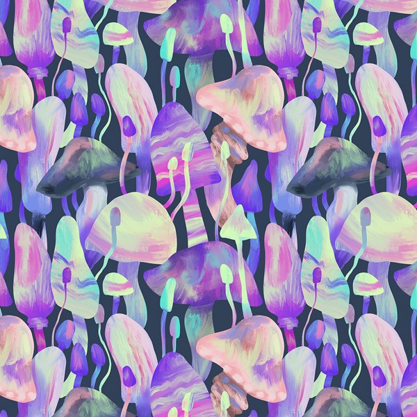 Porcini - Psychedelic Navy Digiprint