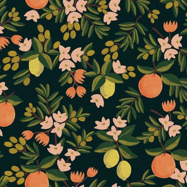 Primavera Citrus Floral - CANVAS Black