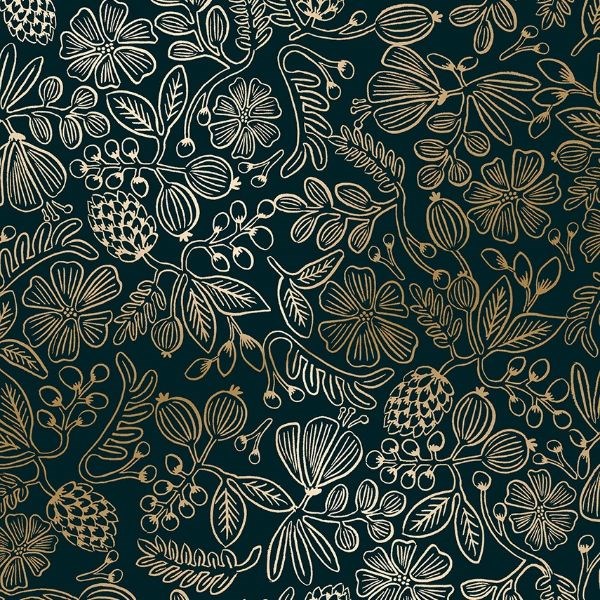 Primavera Moxie Floral - METALLIC Black