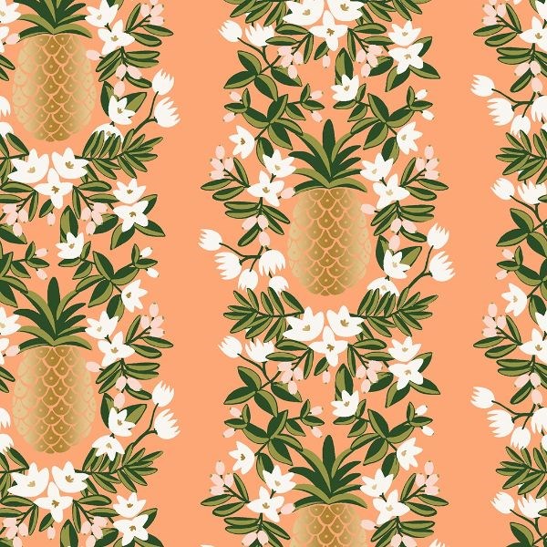 Primavera Pineapple Stripe - METALLIC Peach