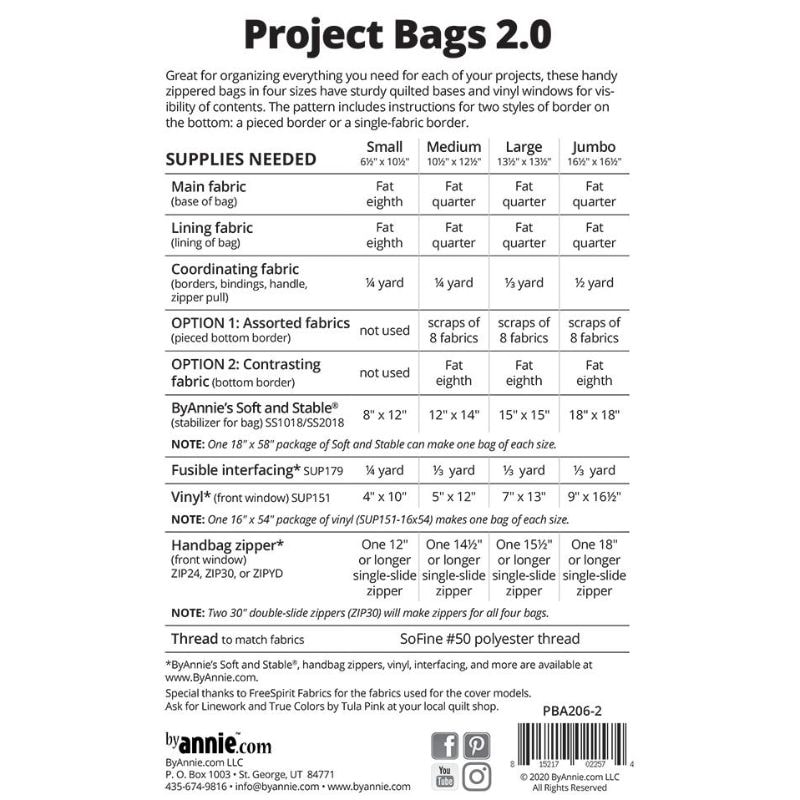 Project Bags 2.0 Pattern | ByAnnie