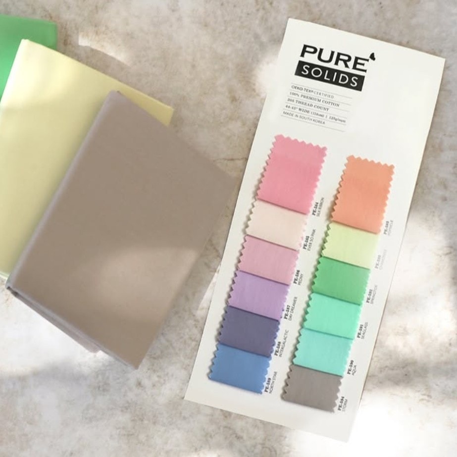 Pure Solids Color Card - 2025 12 New Colors