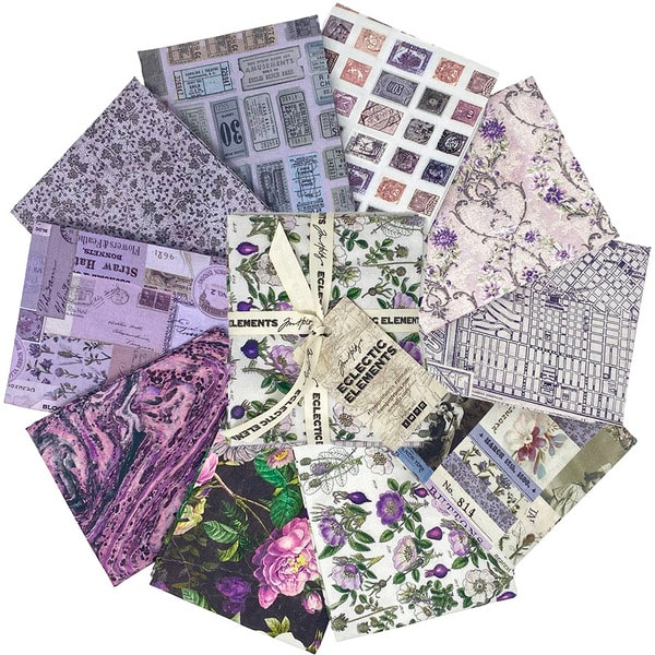 Purple Palette Fat Quarter Bundle | Tim Holtz | 10 FQs