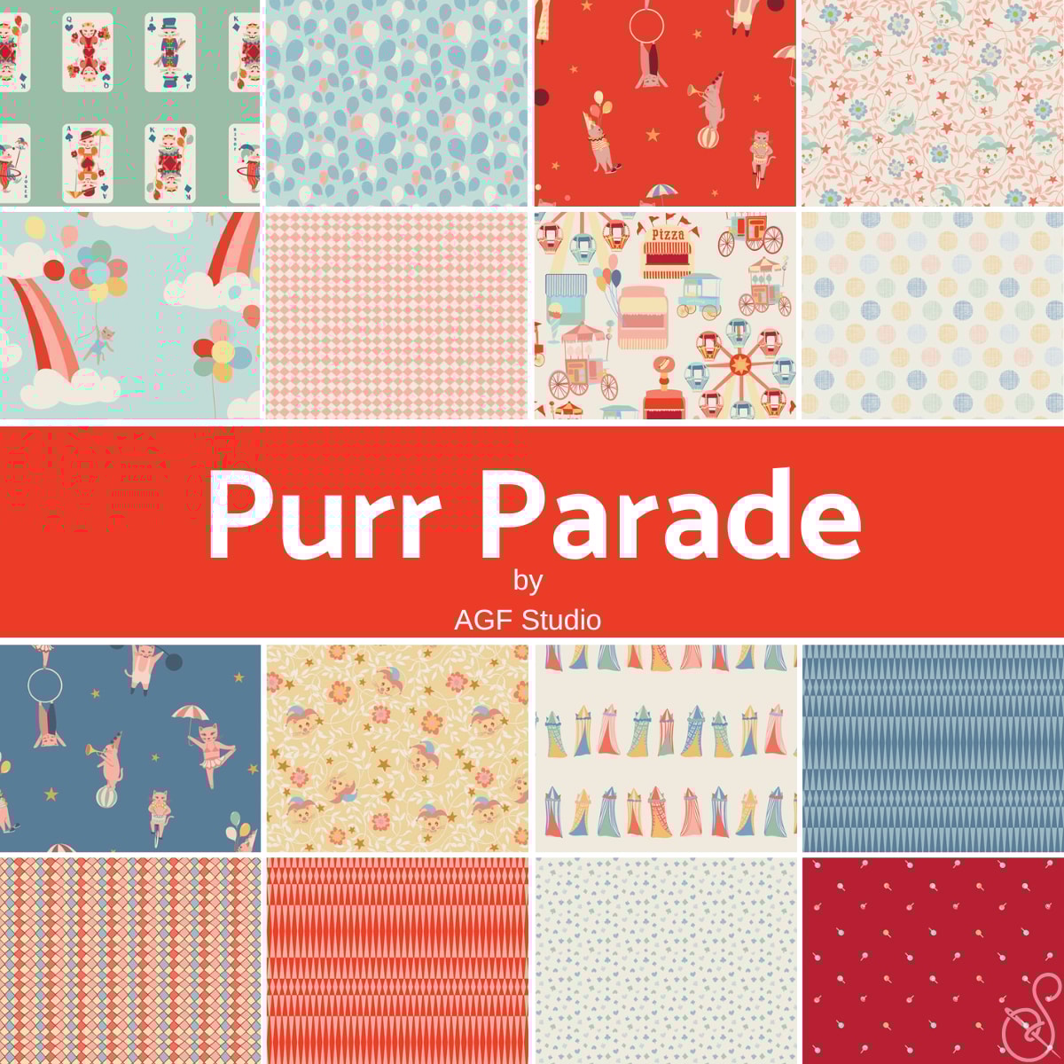 Purr Parade Half Yard Bundle | AGF Studio | 16 SKUs