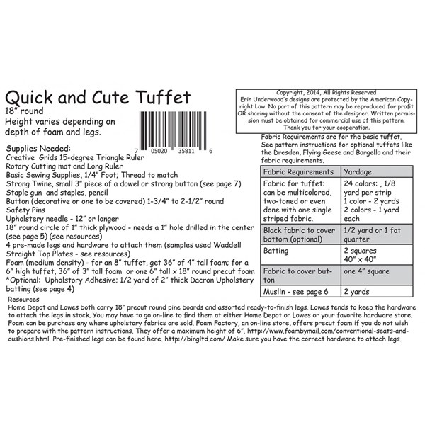 Quick and Cute Tuffets Pattern by Erin Underwood