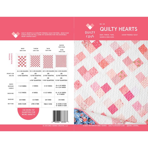 Quilty Hearts Pattern by Quilty Love