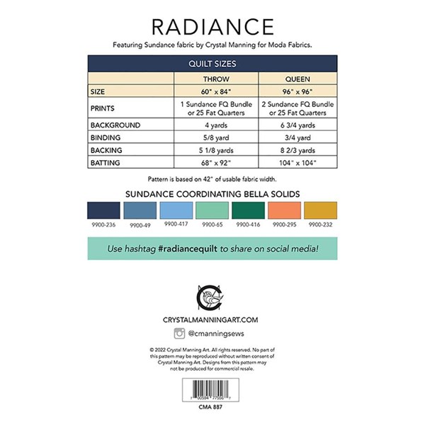 Radiance Quilt Pattern | Crystal Manning
