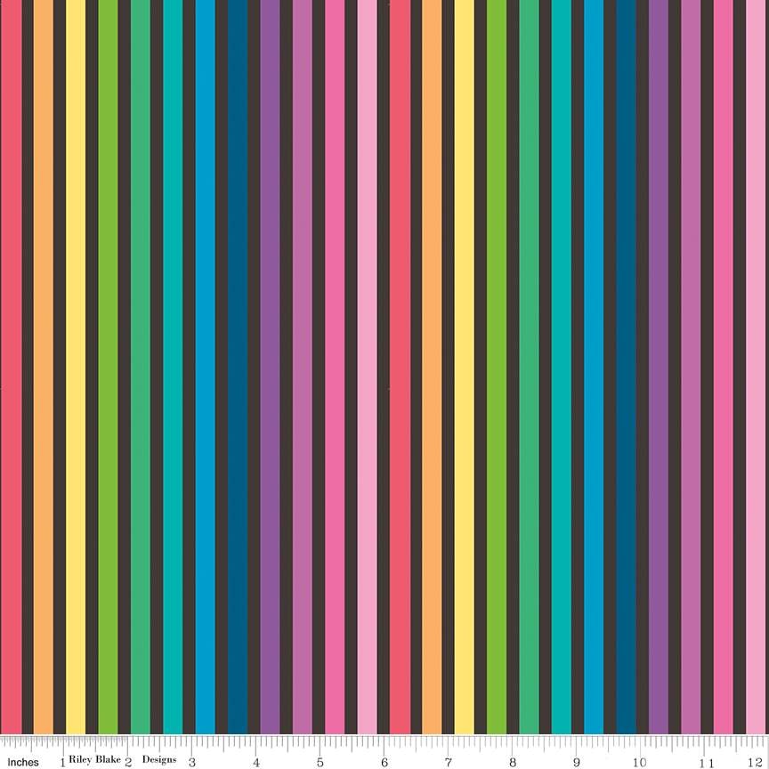 Rainbow Stripe - Black