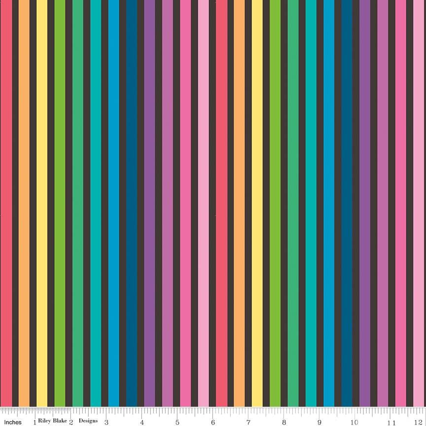 Rainbow Stripe - Black