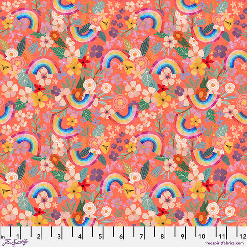 Rainbows and Flowers - Coral