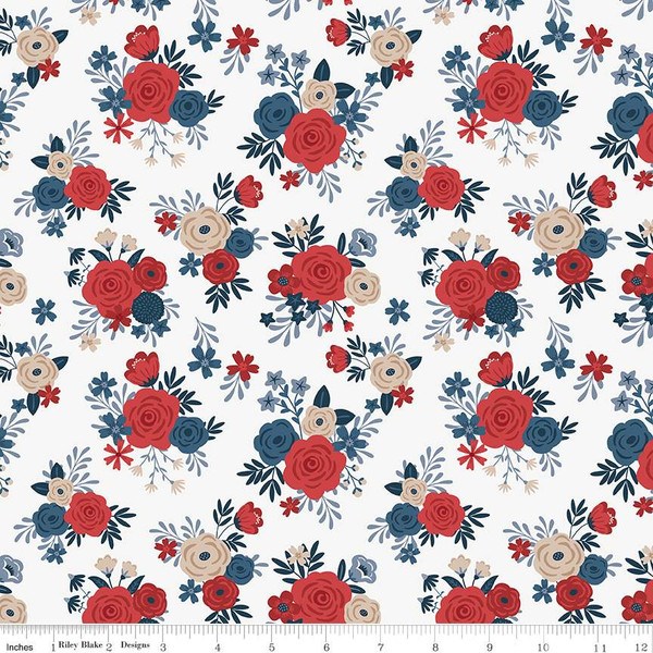 Red, White and True Bouquet - Off White