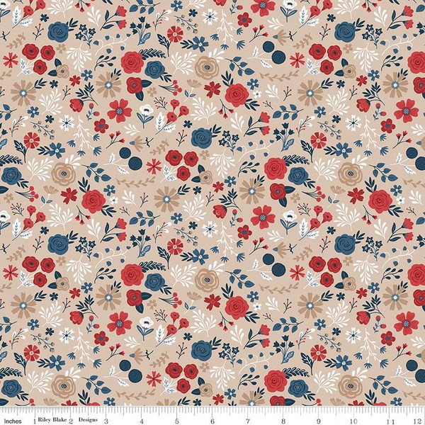 Red, White and True Floral - Beach