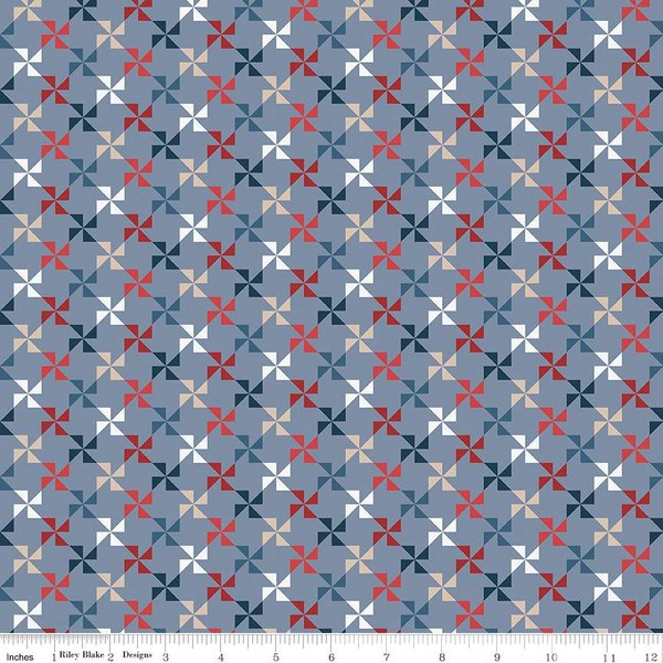 Red, White and True Pinwheels - Stone