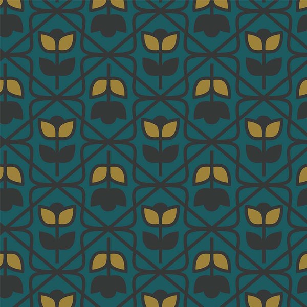 Retro Flowers - Night