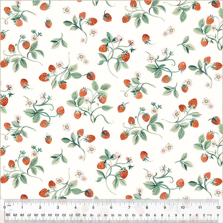 Windham Fabrics Strawberries Ivory