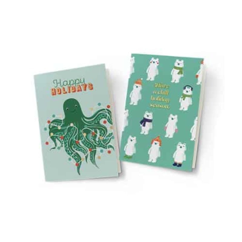 Ruby Star Society Notecards - Holiday Animals 12 count