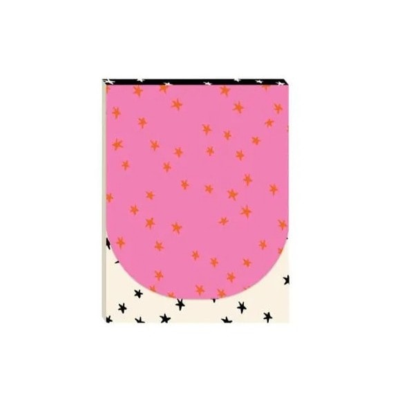 Ruby Star Society Pocket Notepad - Pink/Orange Stars