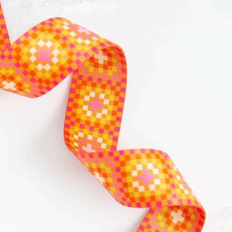 Ruby Star Society Webbing - 1.5" - Granny Square - Caramel