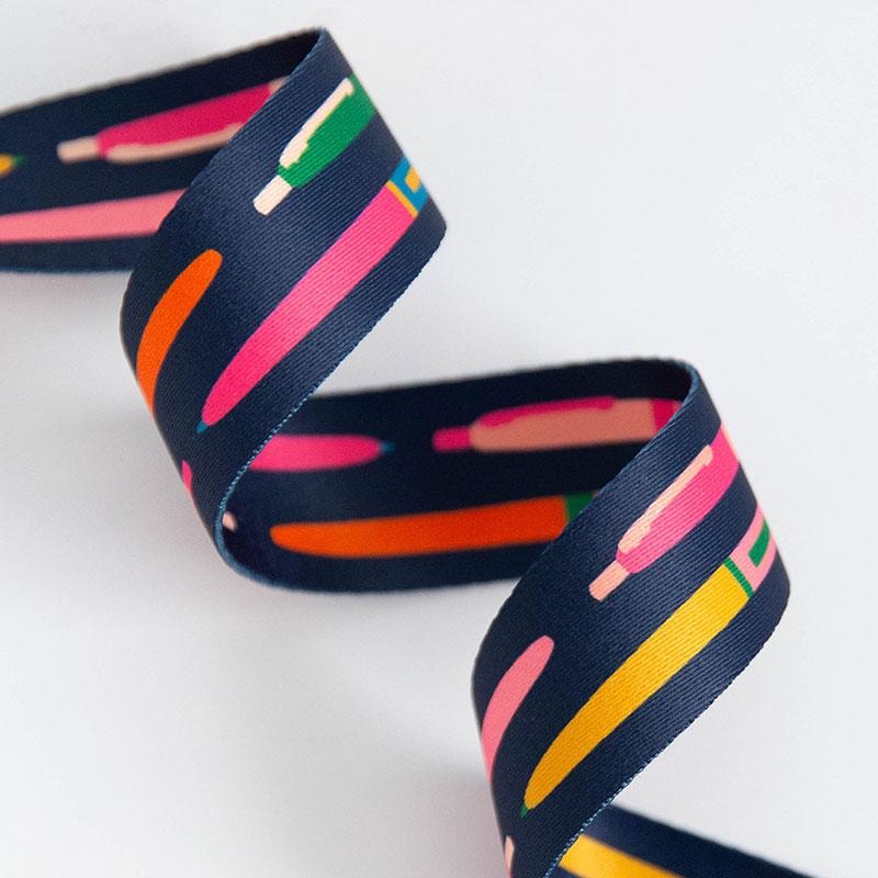 Ruby Star Society Webbing - 1.5" - Pens - Navy