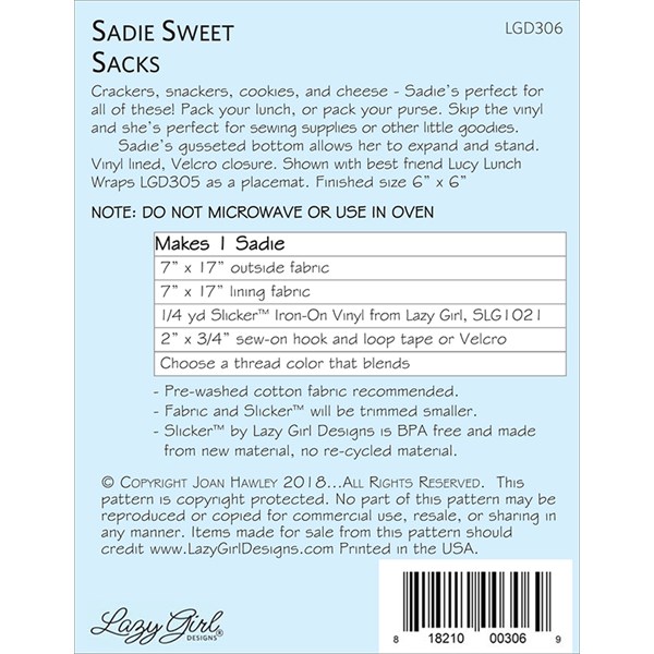 Sadie Sweet Snacks Pattern by Lazy Girl Designs