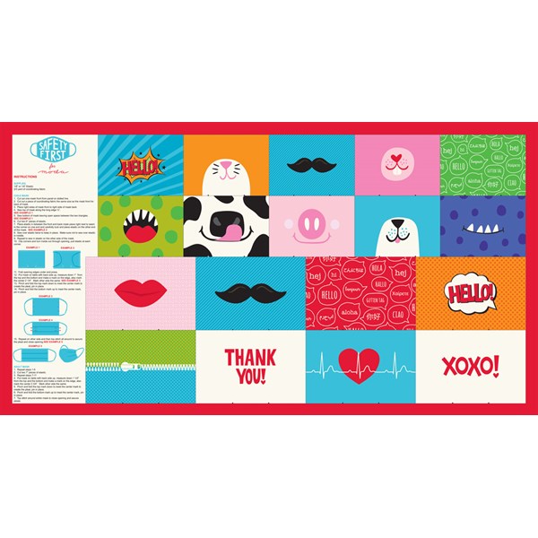 Safety First Face Mask 24" Panel - Multi