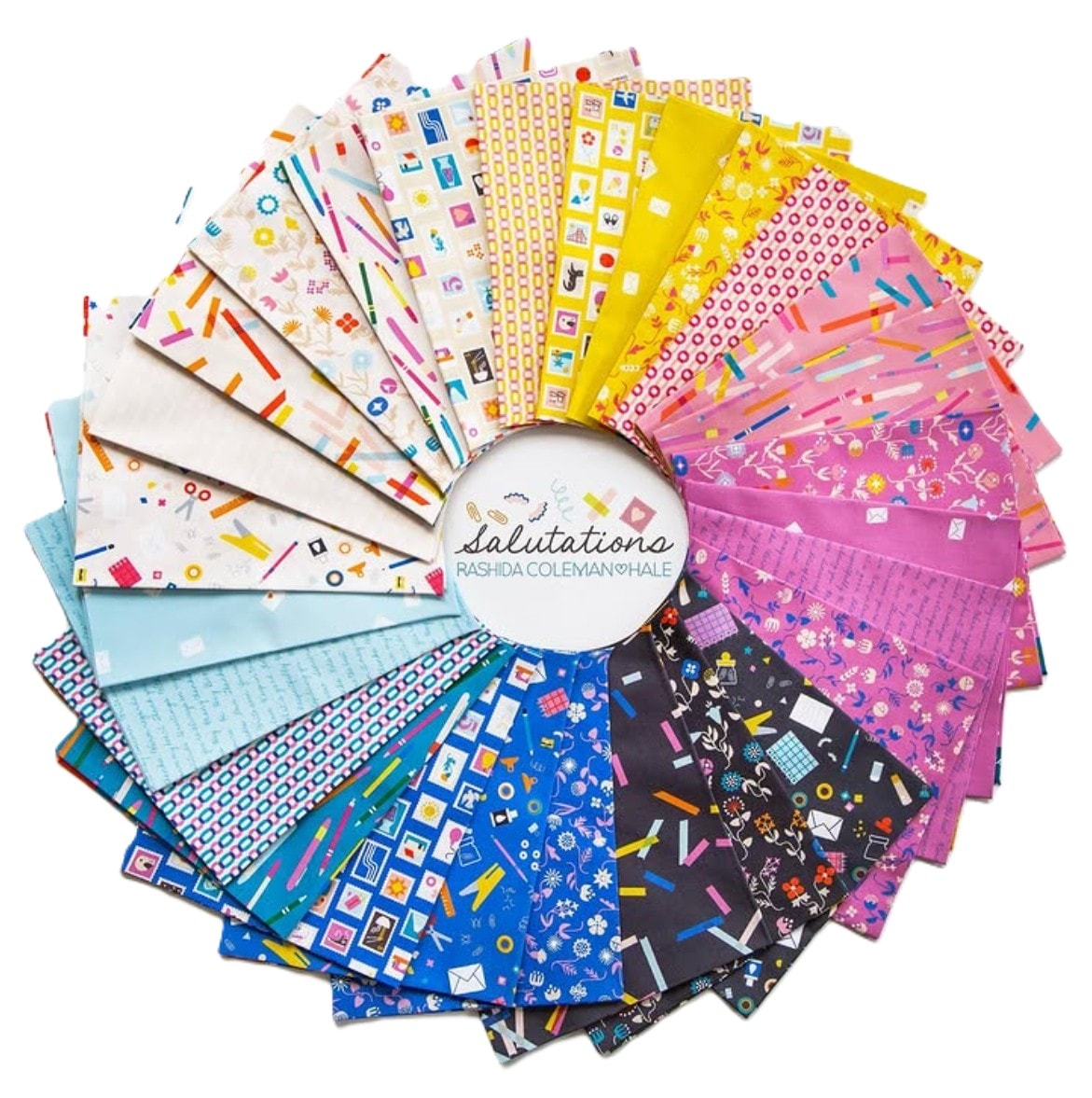 Salutations Mini Charm Pack | Rashida Coleman-Hale | 42- 2.5" Squares