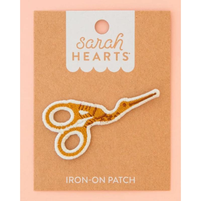 Sarah Hearts Iron On Patches | Sarah Hearts - Stork Scissor