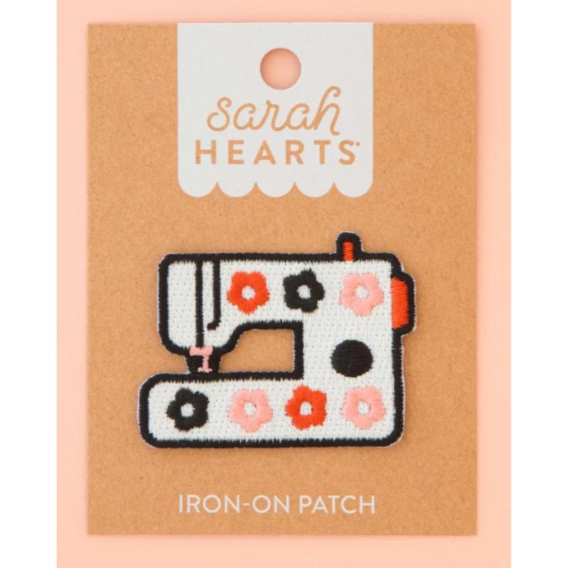 Sarah Hearts Iron On Patches | Sarah Hearts - Daisy Sewing Machine
