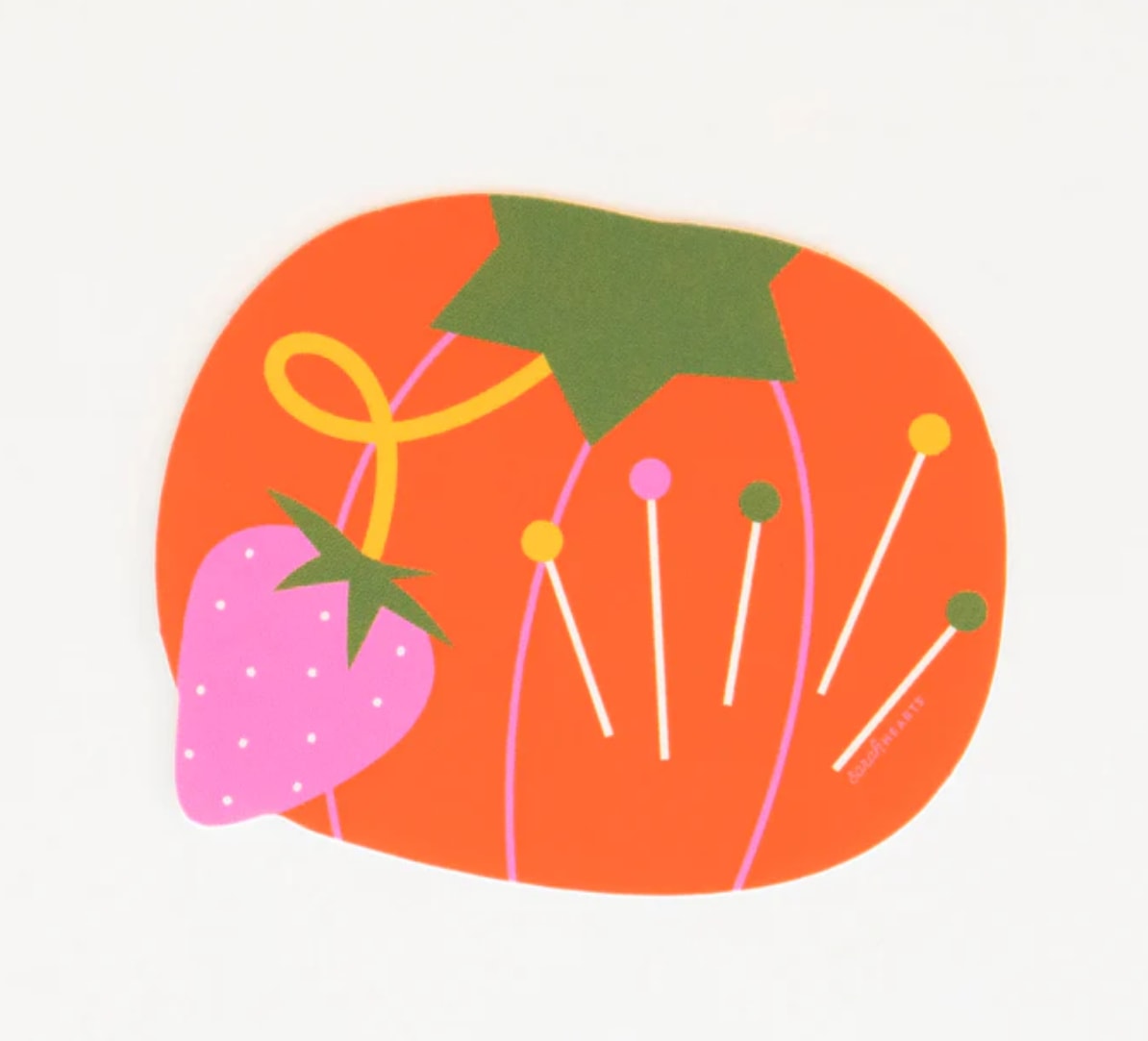 Sarah Hearts Stickers | Sarah Hearts - Tomato Pin Cushion