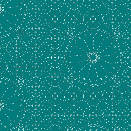 Sashiko Florette in Teal