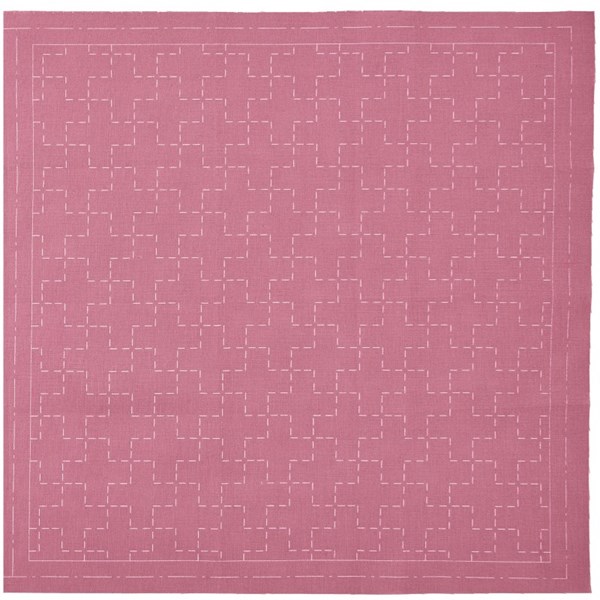 Sashiko Pre-Printed Cloth - Juji-tsunagi Plum