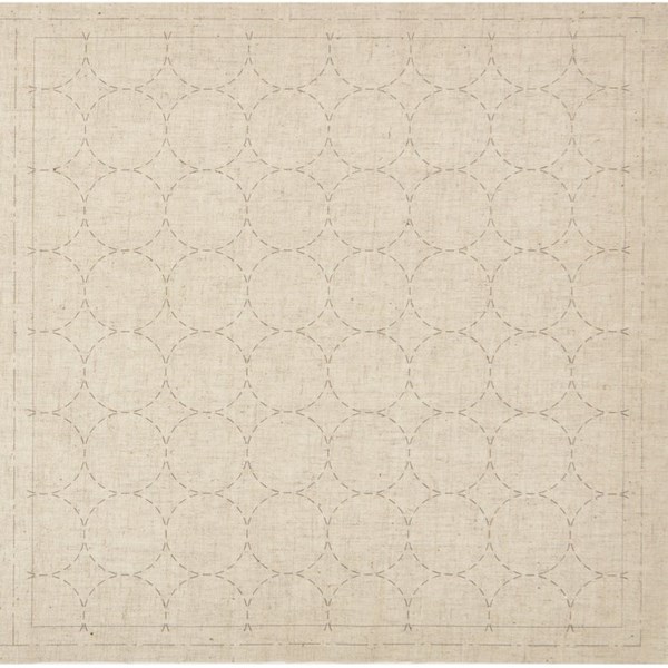 Sashiko Pre-Printed Cloth - Maru-tsunagi Natural