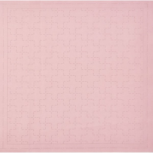 Sashiko Pre-Printed Cloth - Juji-tsunagi Coral
