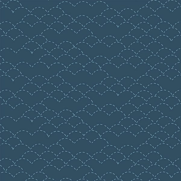 Sashiko Stitches - Dark Blue