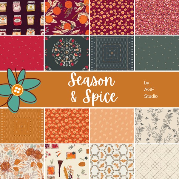 Season & Spice Fat Quarter Bundle | AGF Studios | 16 FQs