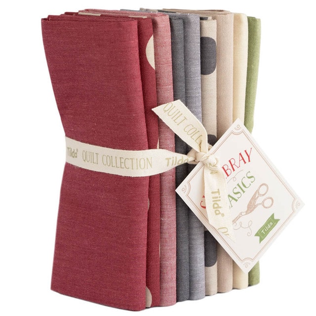 Seasonal Chambray Fat Quarter Bundle | Tilda Fabrics | 9 FQs - Winter Hues