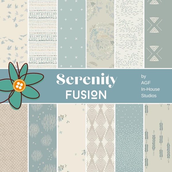 Serenity Fusion Fat Quarter Bundle | AGF Studio | 12 FQs