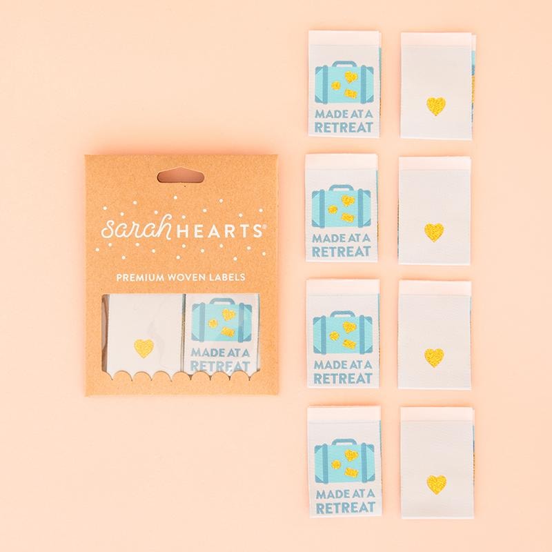 Sew In Labels | Sarah Hearts - Retreat - 1-1/4" x 1-3/4"