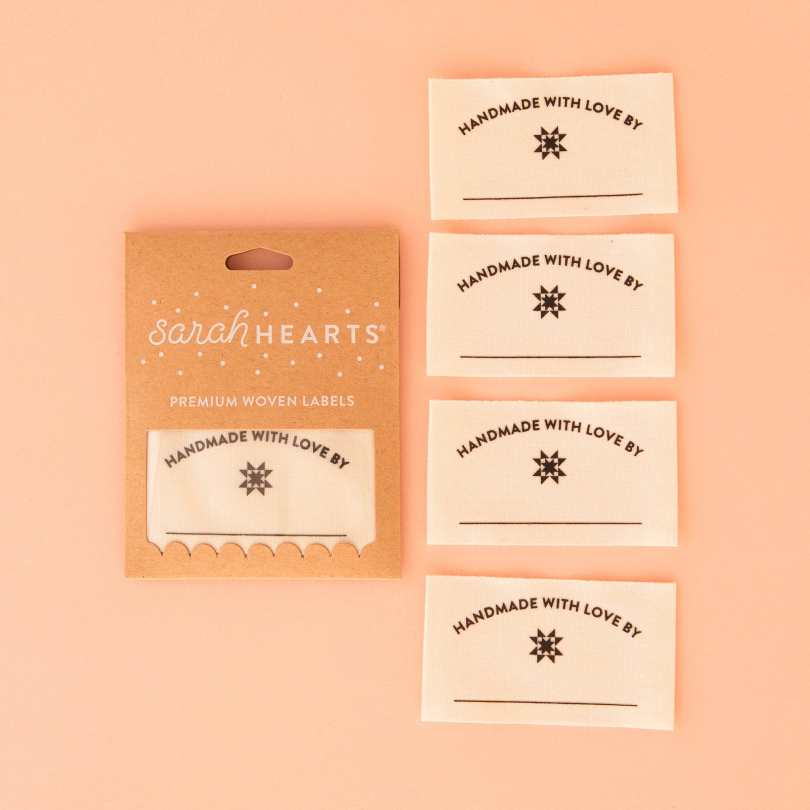 Sew In Labels | Sarah Hearts - Handmade with Love - 4 Pack