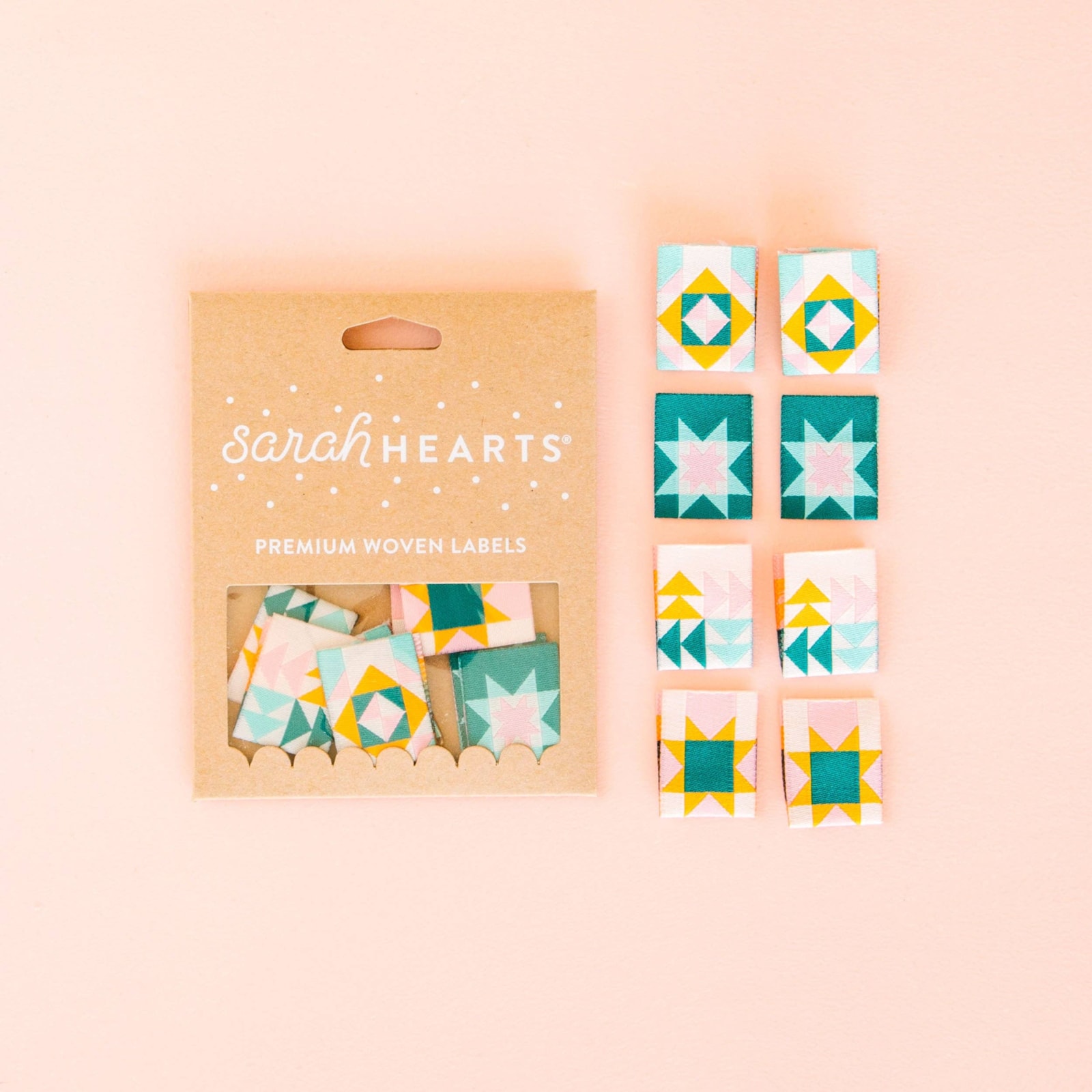 Sew In Labels | Sarah Hearts - Quilt Block Multipack