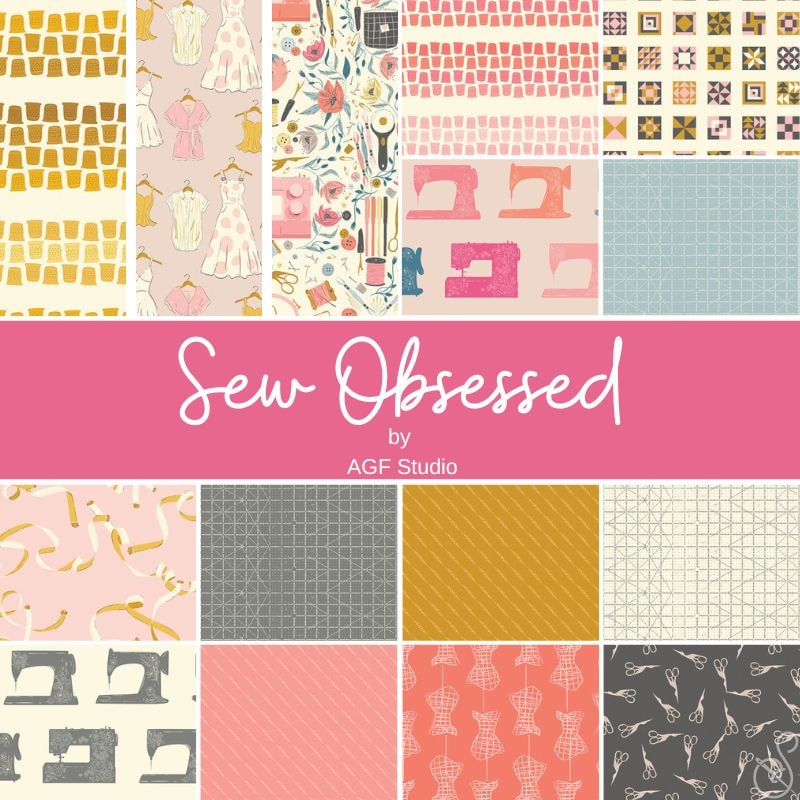 Sew Obsessed Fat Quarter Bundle | AGF Studio | 15 FQs