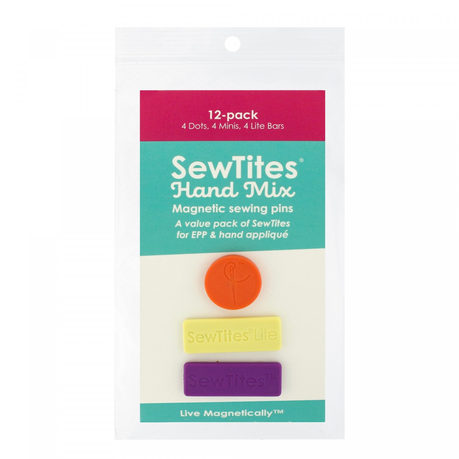 SewTites Hand Mix - Magnetic Sewing Pins 12-Pack