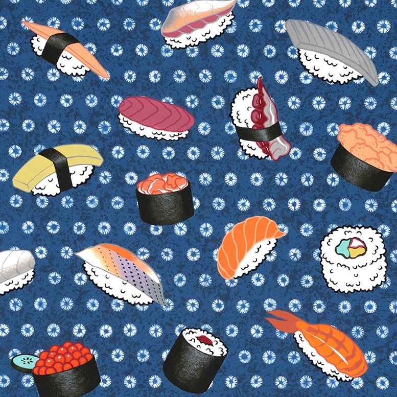 Shibori Sushi - Indigo